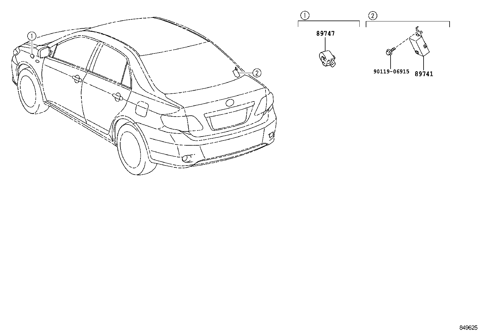 89741-02150 RECEIVER, DOOR CONTROL product image