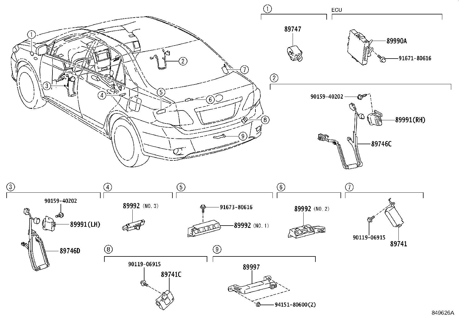 Toyota 89990-12020 COMPUTER ASSY, SMART KEY