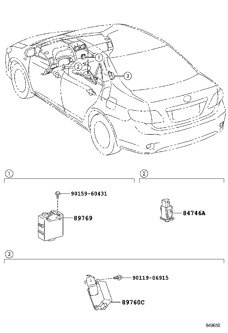 89760-12010 RECEIVER ASSY, TIRE PRESSURE MONITOR product image