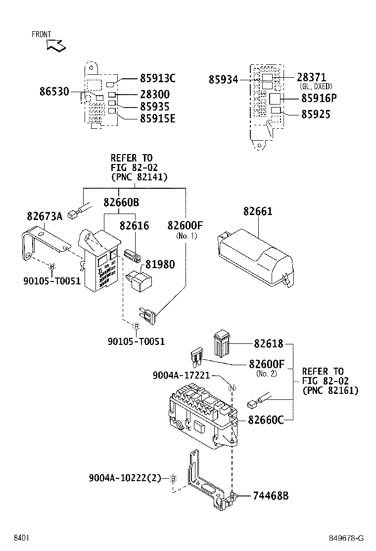 82660-B5020 BLOCK ASSY, RELAY product image