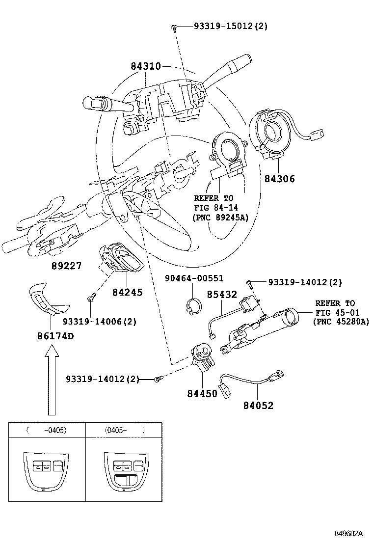 84988-24050 SWITCH, TRACTION CONTROL product image