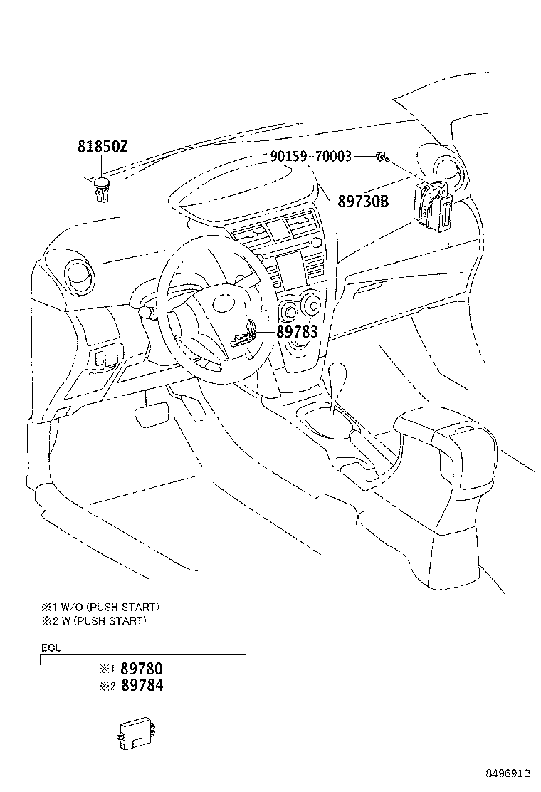 81850-0D010 LAMP ASSY, THEFT WARNING INDICATOR product image