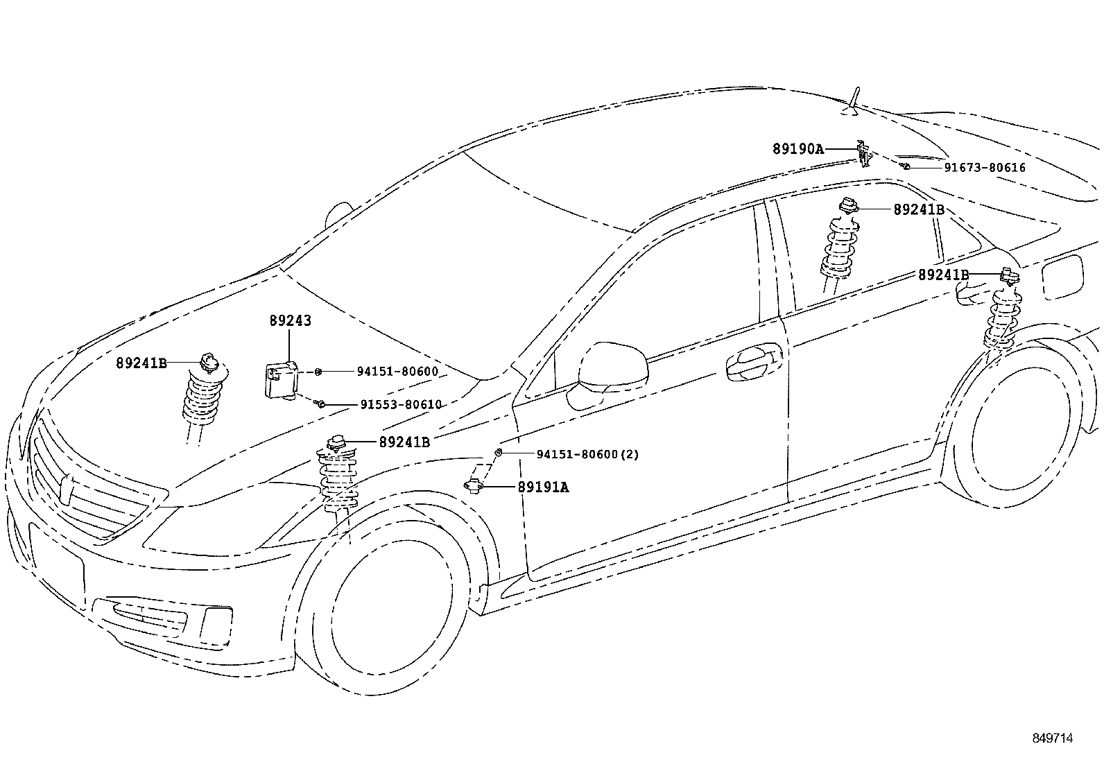 89243-30161 COMPUTER, ABSORBER CONTROL product image
