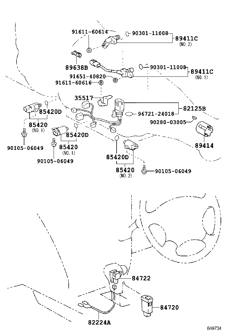 84720-31010 SWITCH ASSY, PATTERN SELECT product image