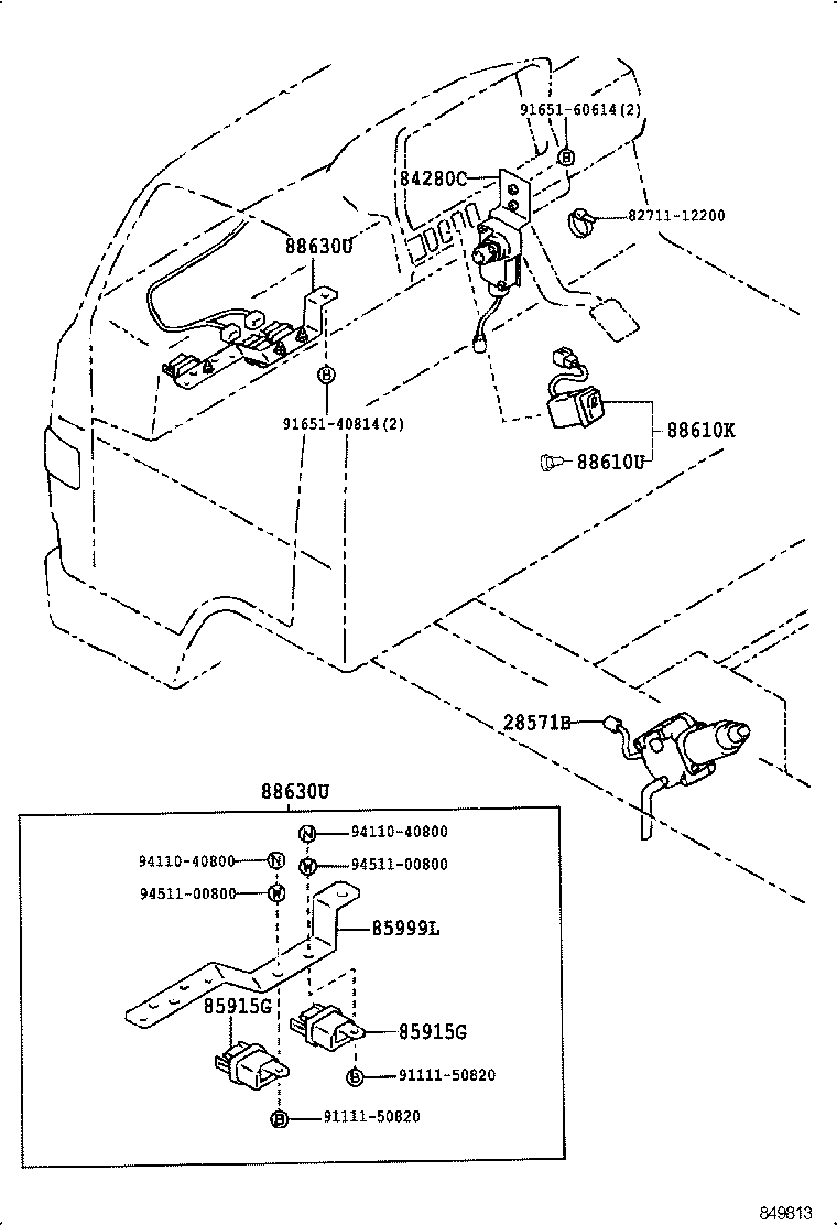 84280-93100 SWITCH ASSY, POWER TAKE-OFF CLUTCH product image