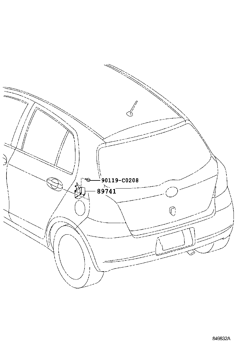 89746-0D030 HARNESS, ELECTRICAL KEY WIRE, NO.2 product image