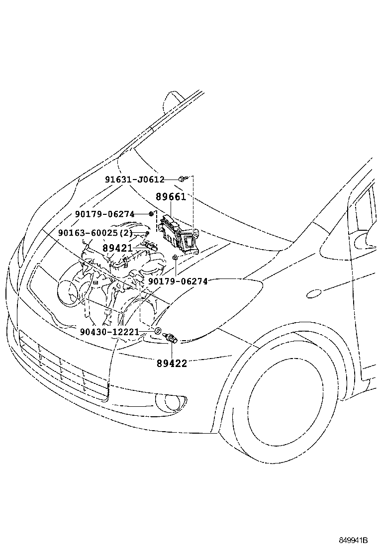 89660-0D390 COMPUTER, ENGINE CONTROL product image