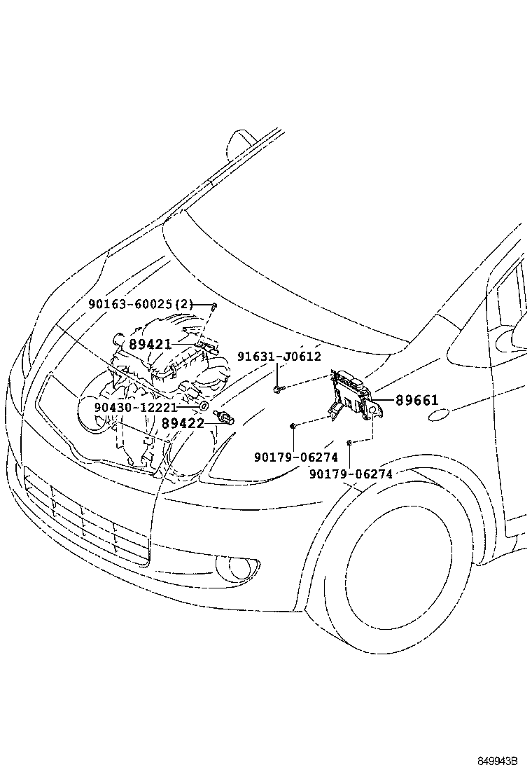 89660-0D390 COMPUTER, ENGINE CONTROL product image
