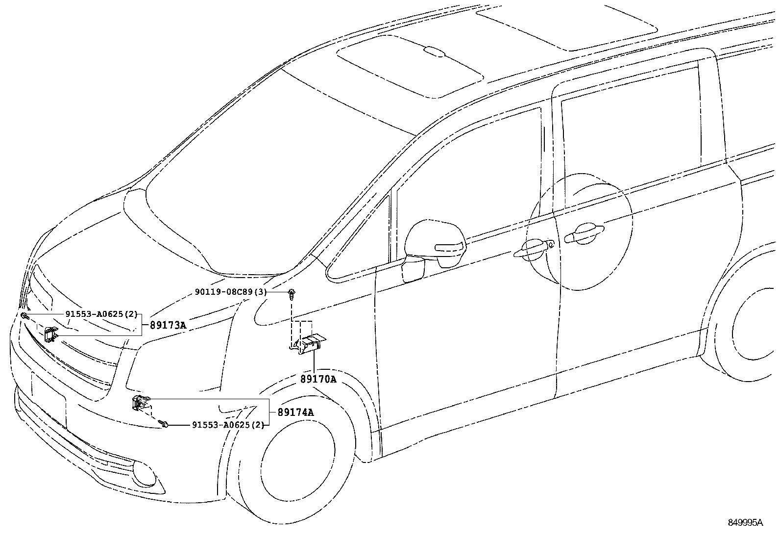 89170-28310 COMPUTER ASSY, AIR BAG product image