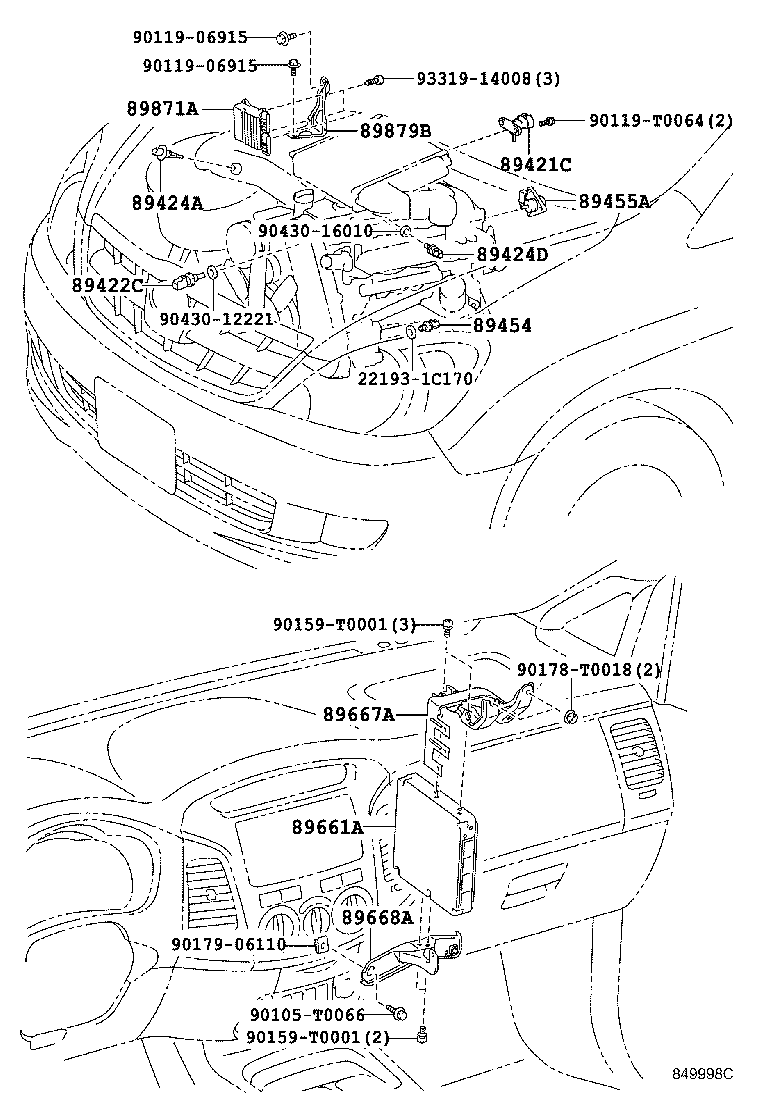 89879-71020 BRACKET, INJECTOR DRIVER product image