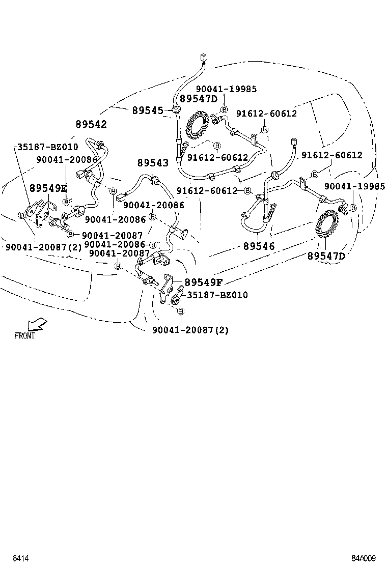 89546-B0010 SENSOR, SPEED, REAR LH product image