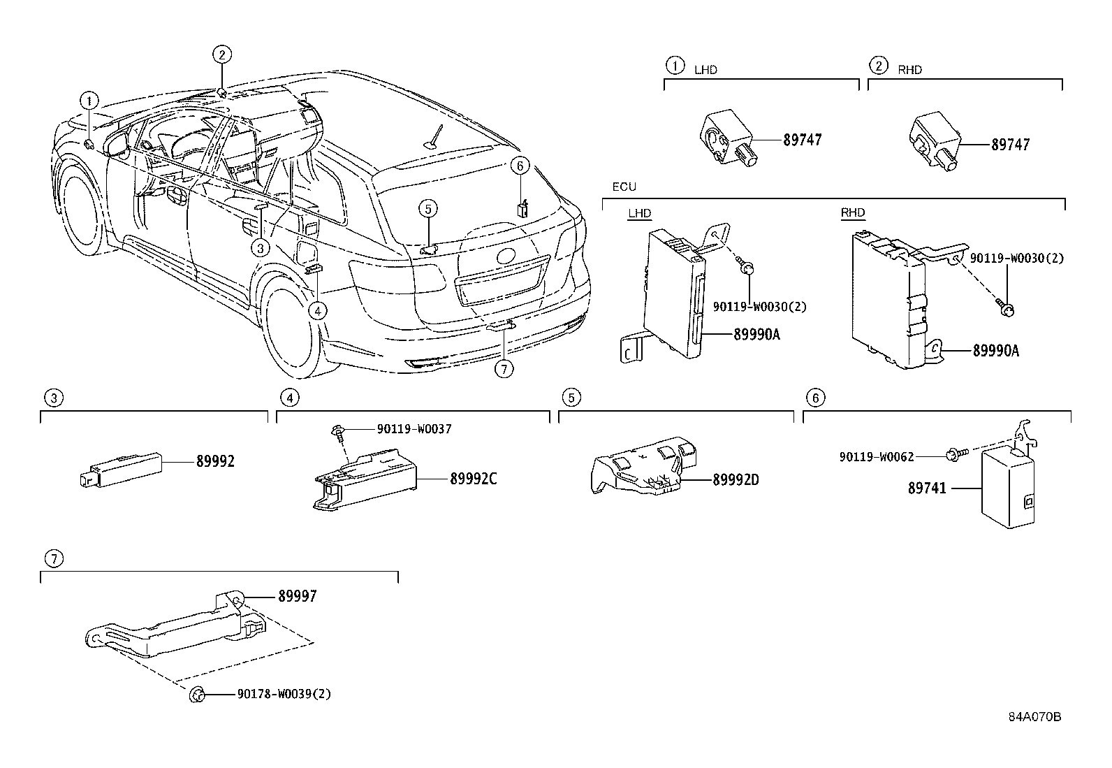 89741-05080 RECEIVER, DOOR CONTROL product image