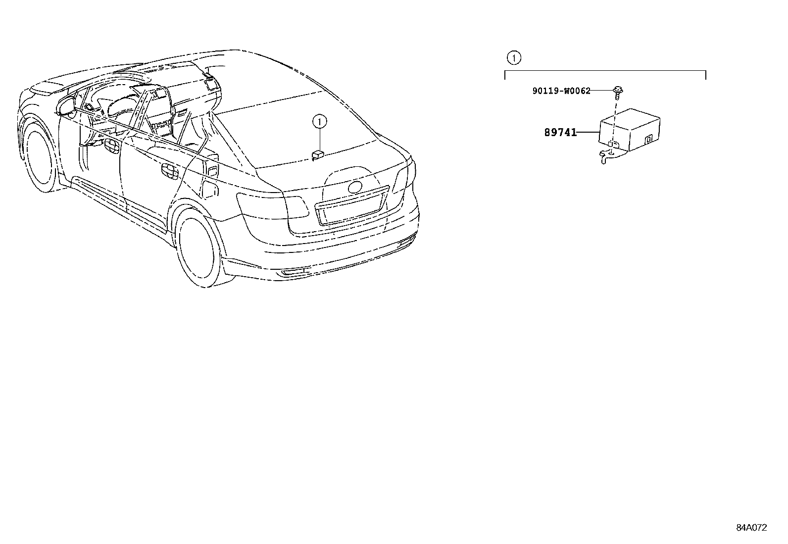 89741-05080 RECEIVER, DOOR CONTROL product image