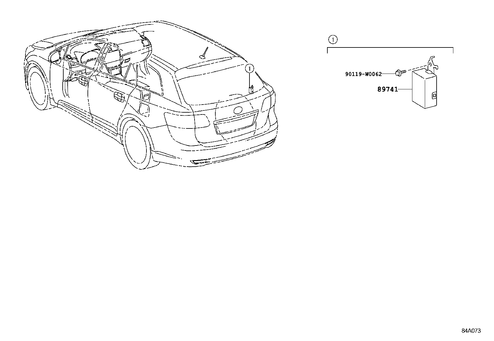 89741-05080 RECEIVER, DOOR CONTROL product image