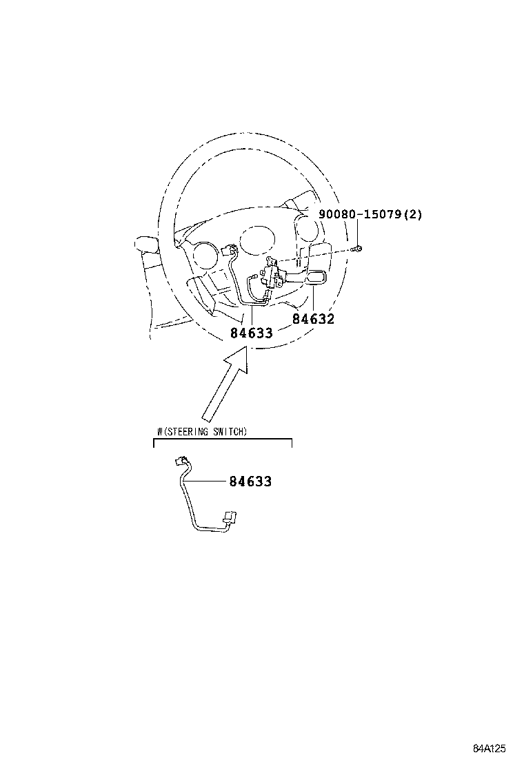 84633-04020 WIRE, CRUISE CONTROL SWITCH product image