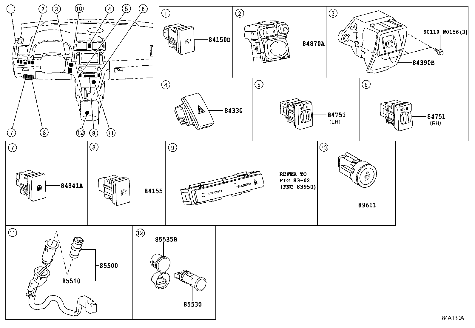 82730-05220 BLOCK ASSY, INSTRUMENT PANEL JUNCTION product image