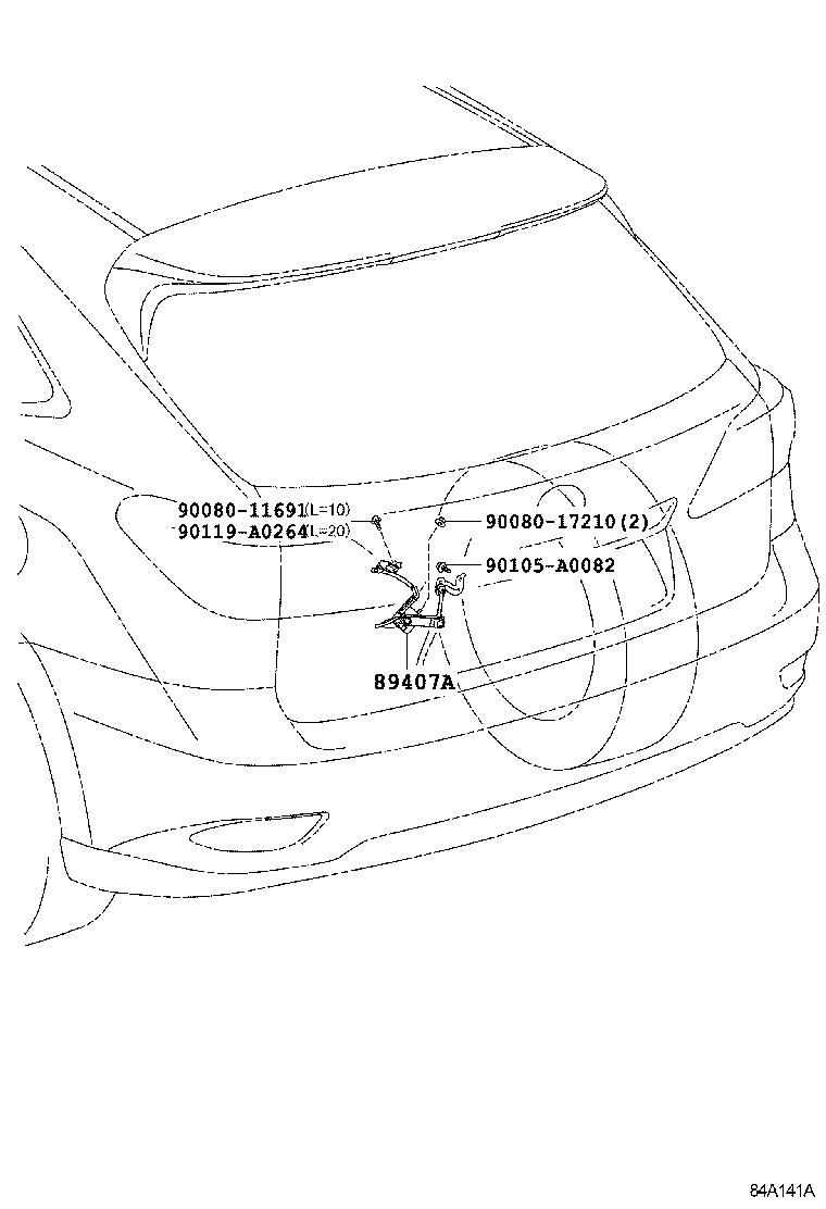 89407-0E010 SENSOR SUB-ASSY, HEIGHT CONTROL, REAR RH product image
