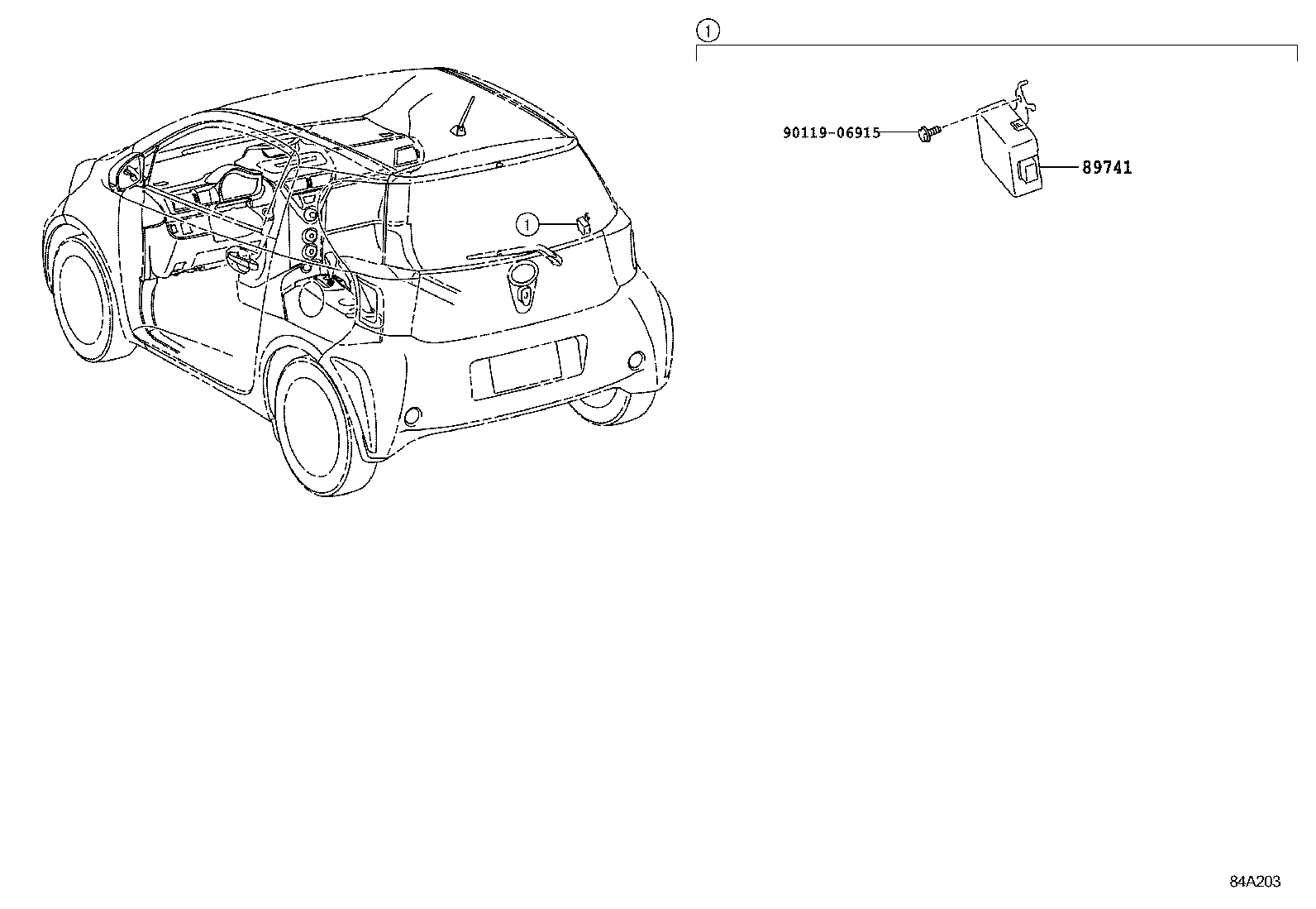 89741-52262 RECEIVER, DOOR CONTROL product image