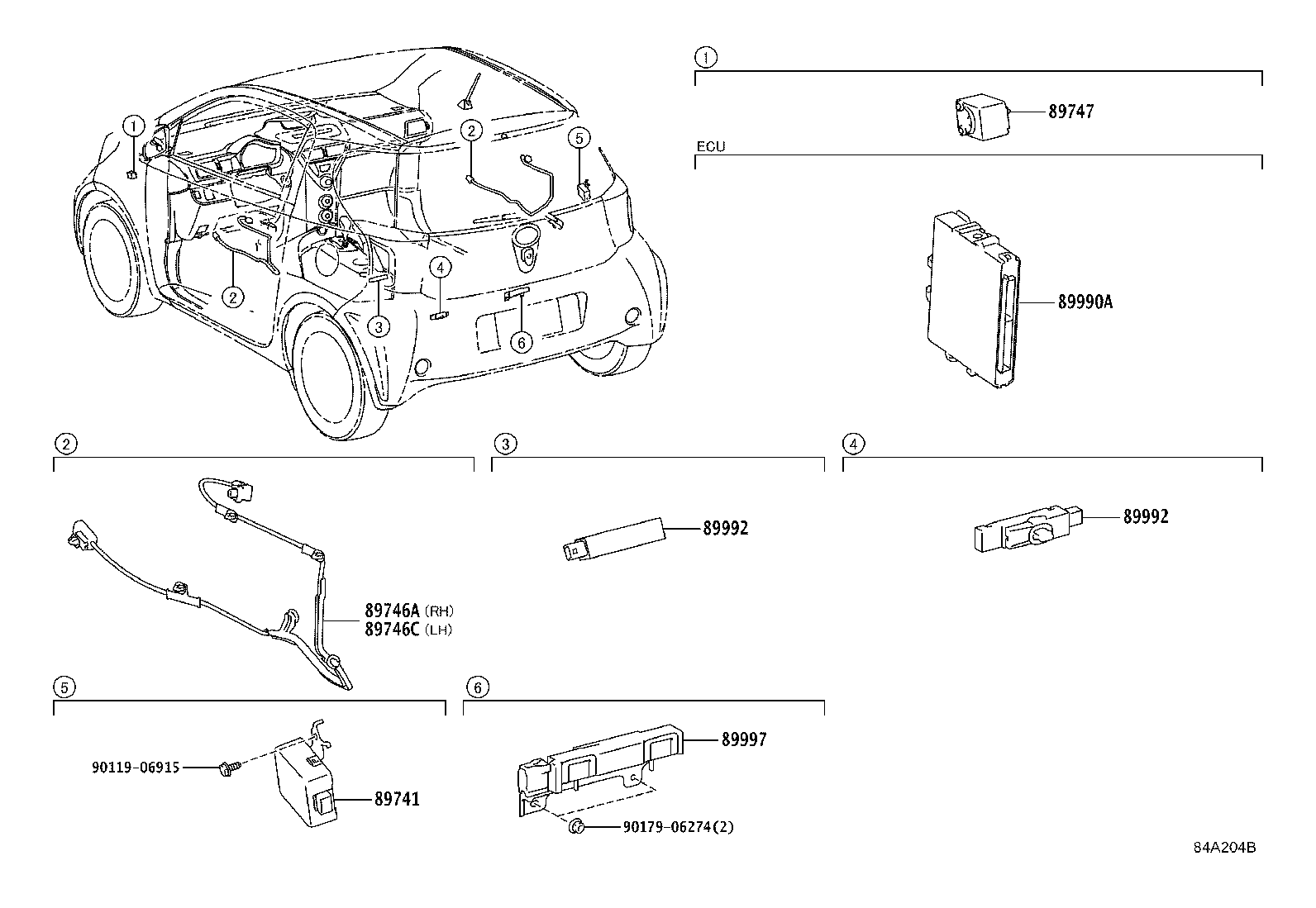 89741-52262 RECEIVER, DOOR CONTROL product image
