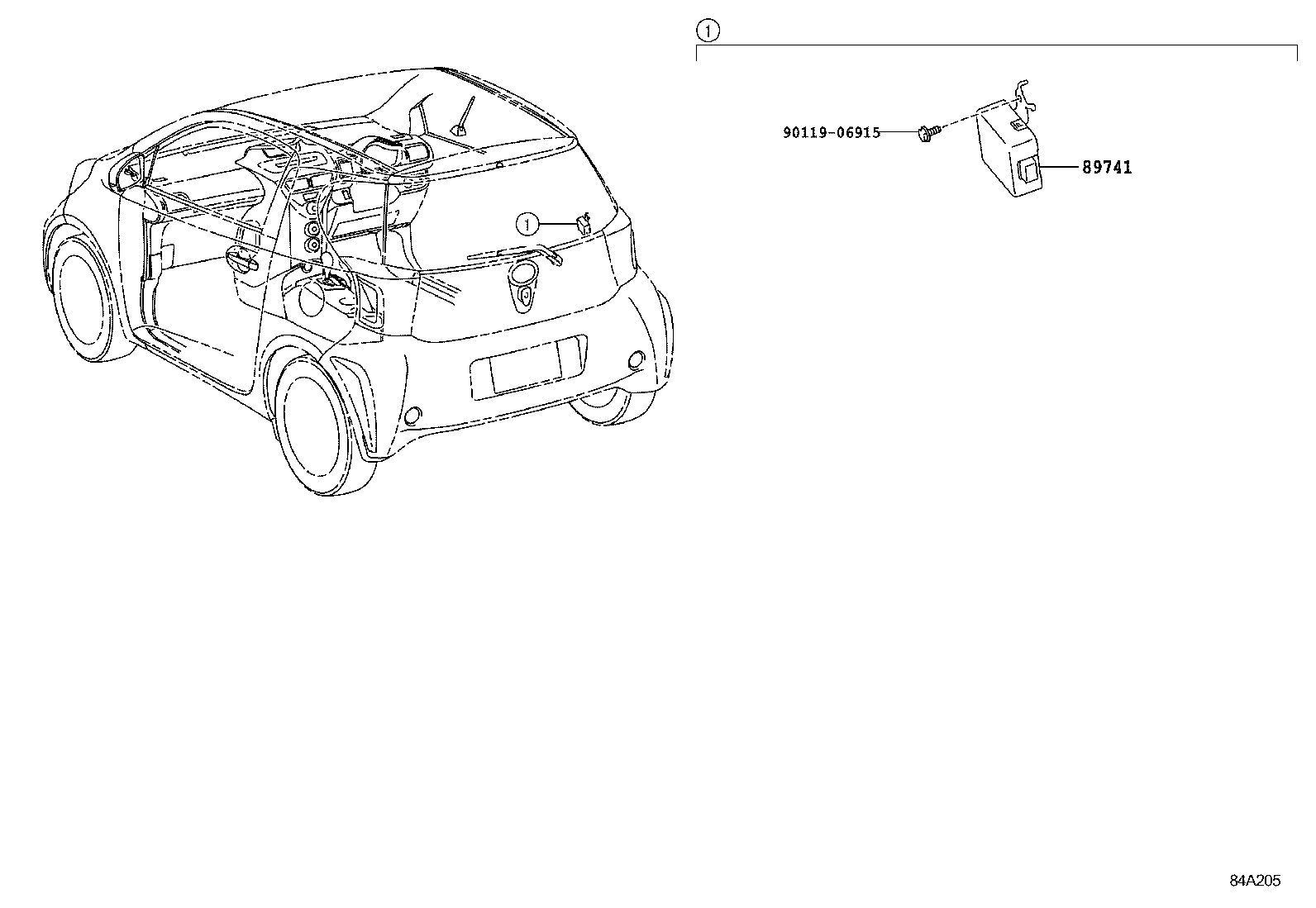 89741-52262 RECEIVER, DOOR CONTROL product image
