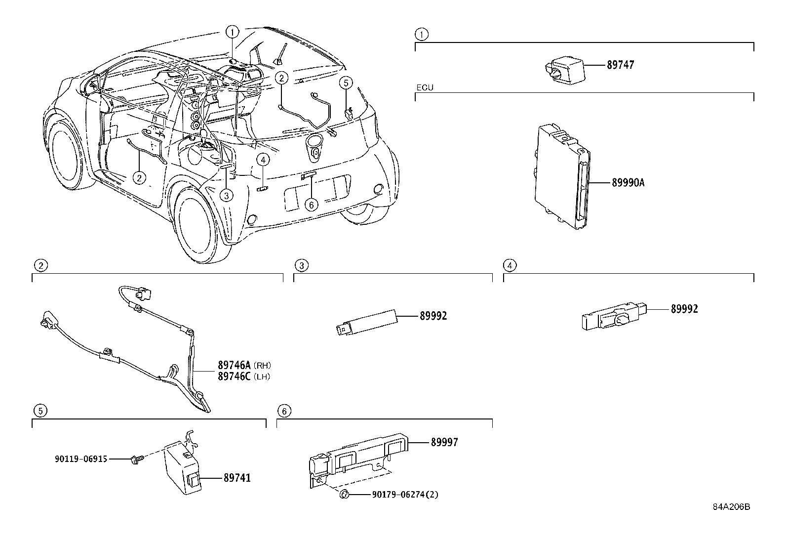 89741-52262 RECEIVER, DOOR CONTROL product image