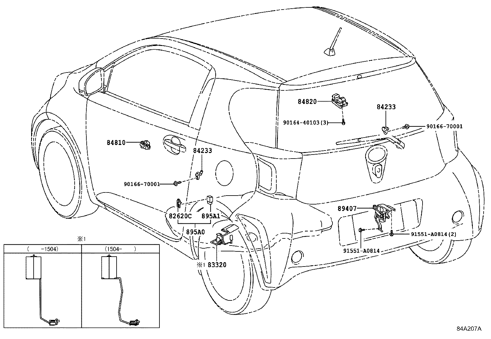 84152-52081 SWITCH, HEADLAMP LEVELING product image