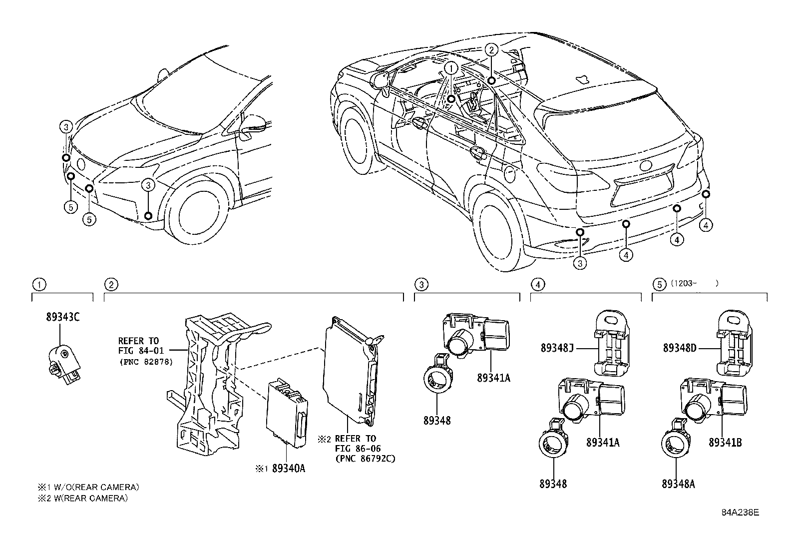 Toyota 89341-48010-B4 SENSOR, ULTRASONIC, NO.1