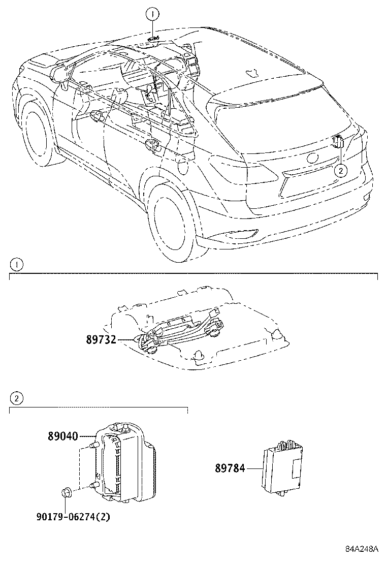89732-48060 SENSOR, THEFT WARNING RADAR product image