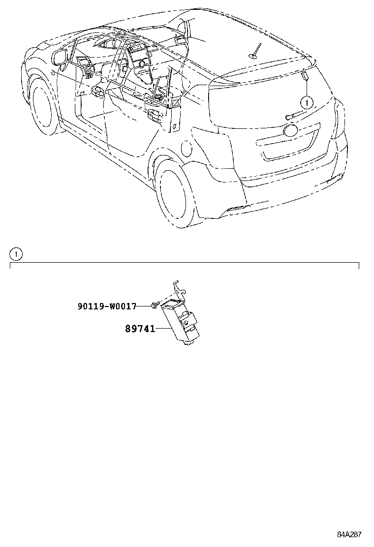 89741-02230 RECEIVER, DOOR CONTROL product image