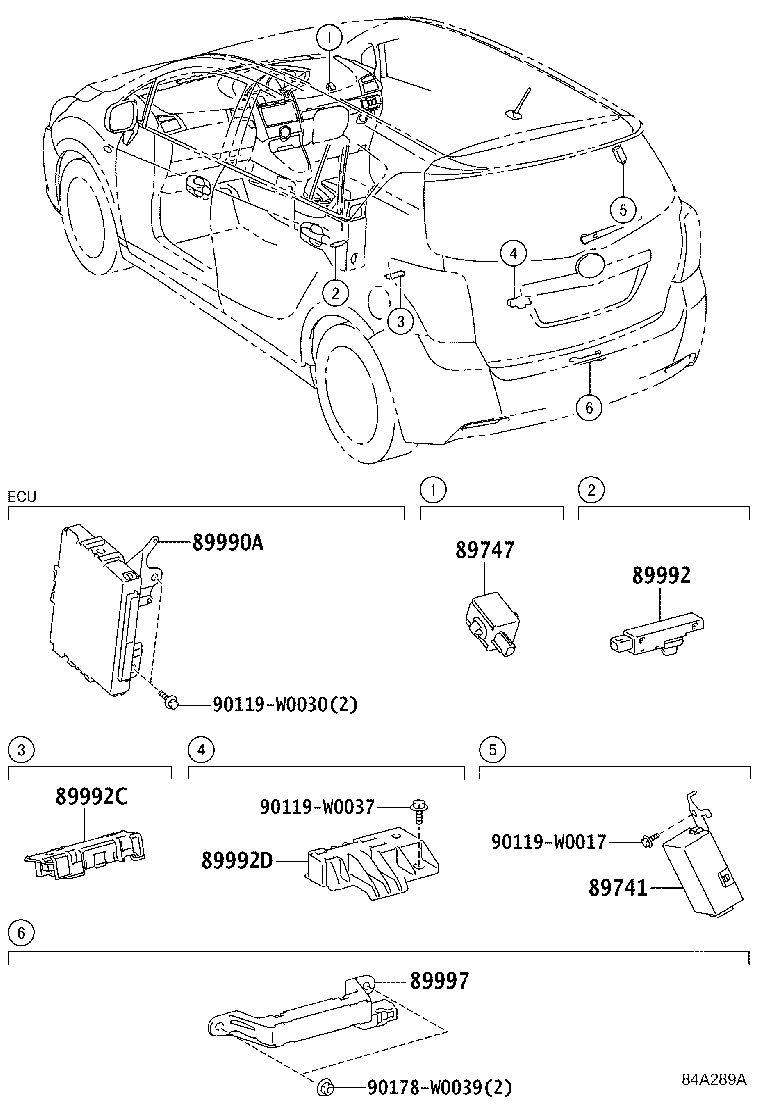 89741-02230 RECEIVER, DOOR CONTROL product image