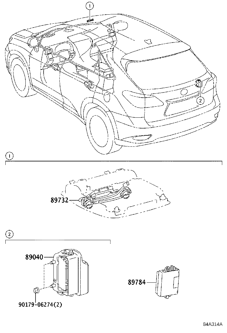 89732-48060 SENSOR, THEFT WARNING RADAR product image