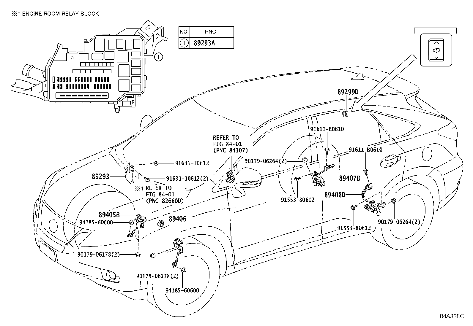 Toyota 89276-48020 SWITCH, SUSPENSION CONTROL
