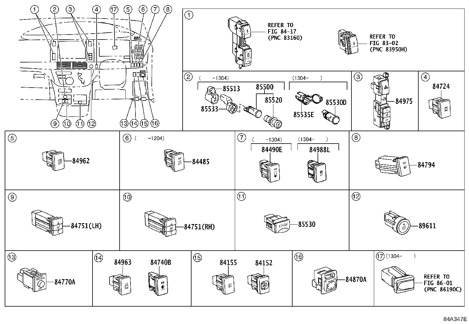 82662-28201 COVER, RELAY BLOCK, UPPER, NO.1 product image