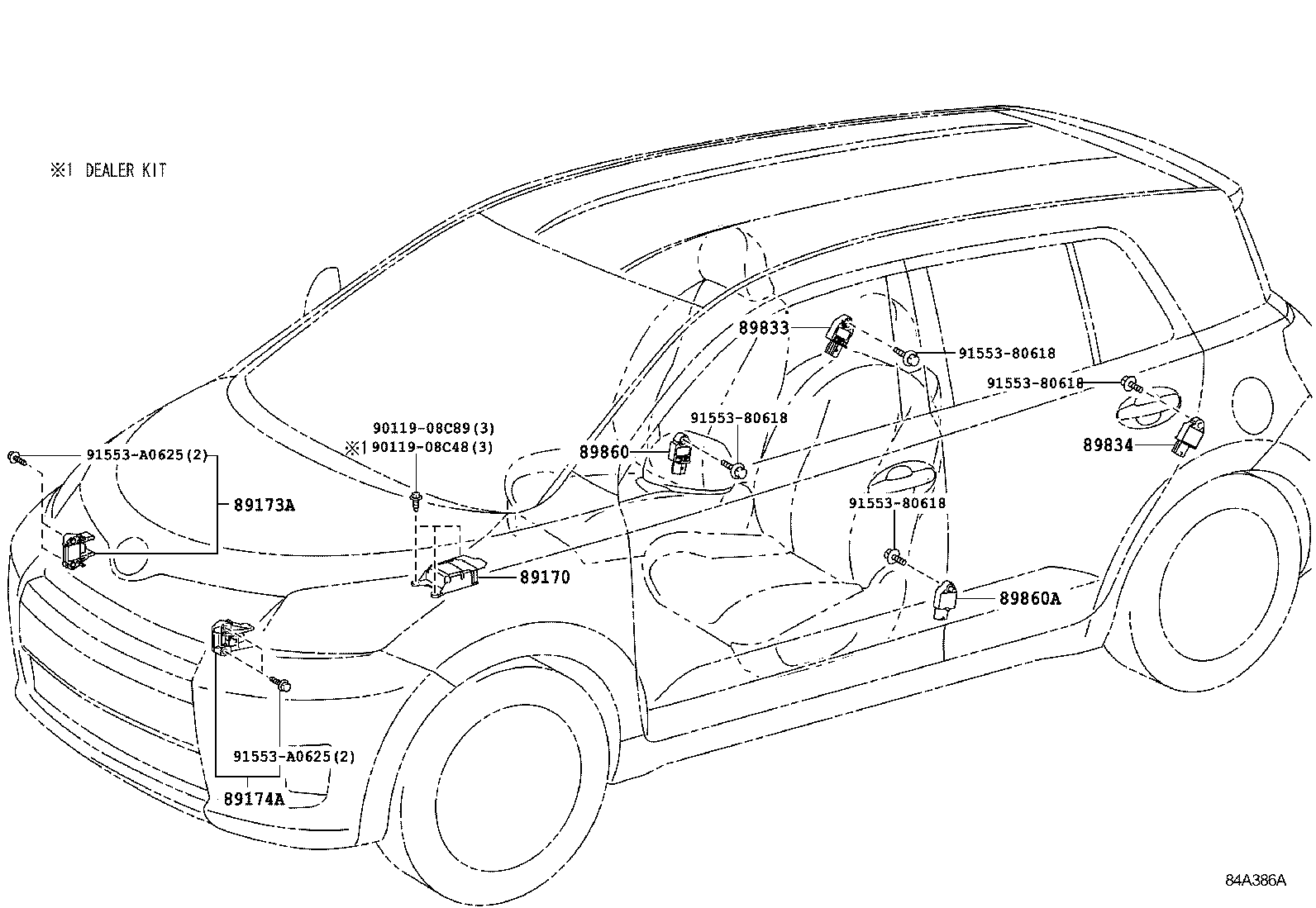 89170-52K60 SENSOR ASSY, AIR BAG product image