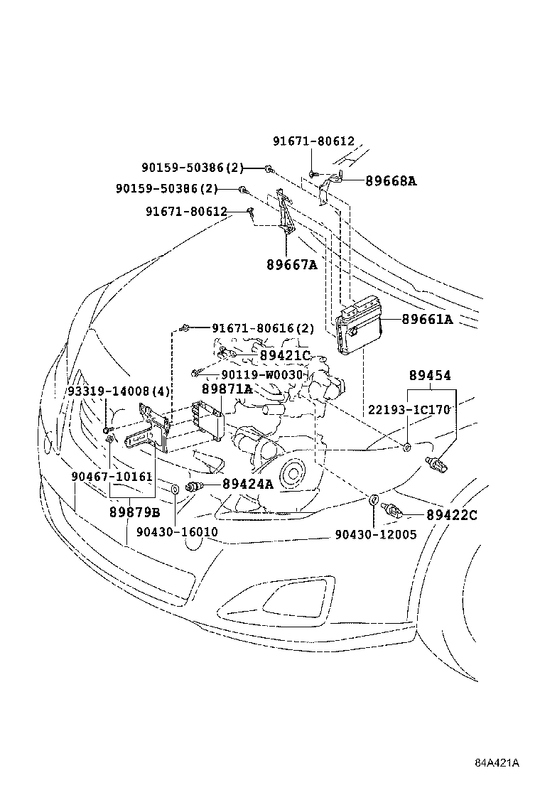 89661-02S41 COMPUTER, ENGINE CONTROL product image