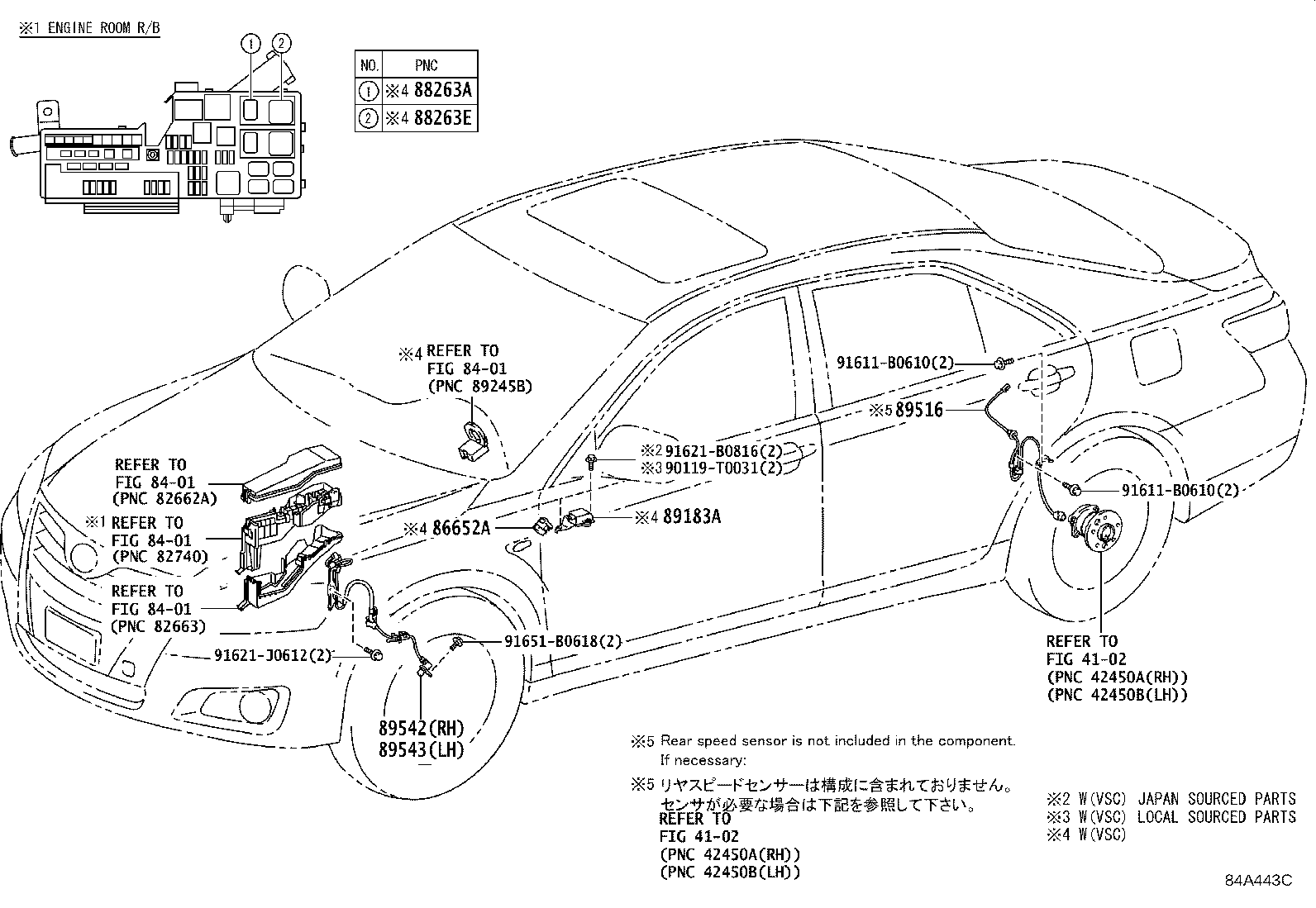 89516-06110 WIRE, SKID CONTROL SENSOR product image