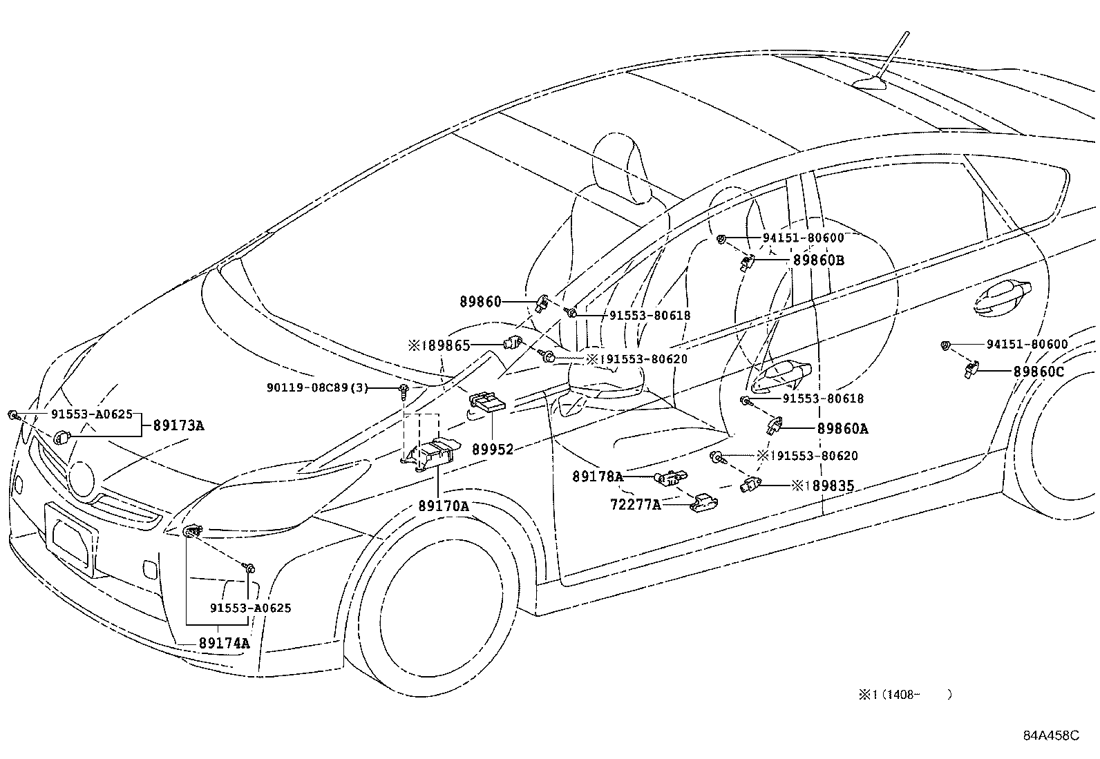 89170-47080 COMPUTER ASSY, AIR BAG product image