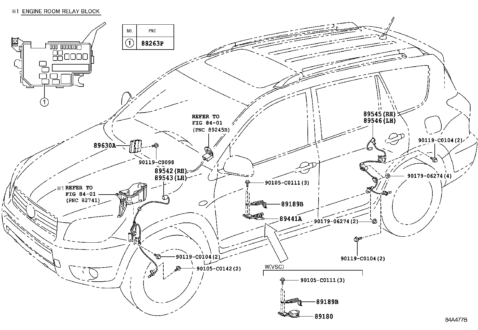 89545-0R010 SENSOR, SPEED, REAR RH product image