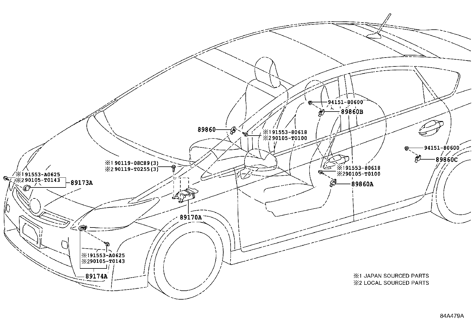 89170-47100 COMPUTER ASSY, AIR BAG product image