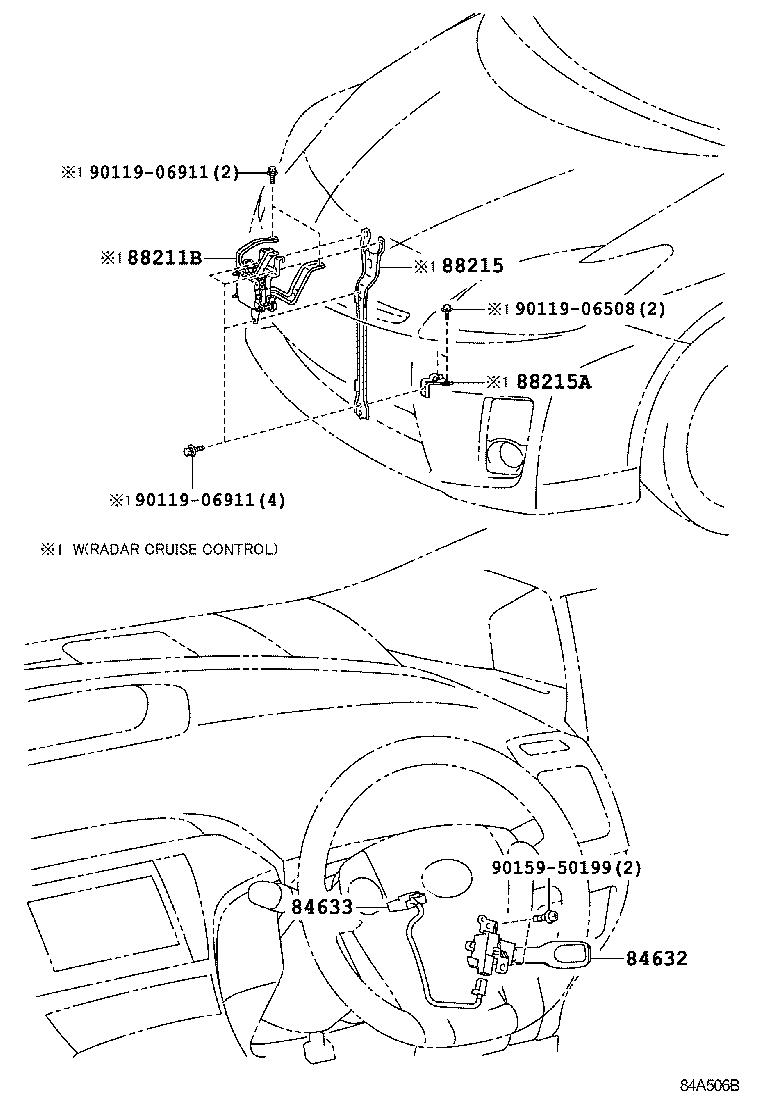 84633-48010 WIRE, CRUISE CONTROL SWITCH product image
