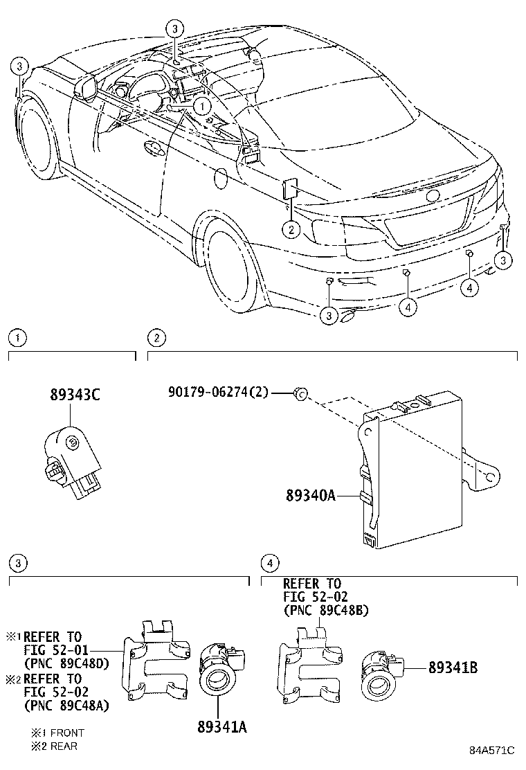 Toyota 89341-64010-P0 SENSOR, ULTRASONIC, NO.1