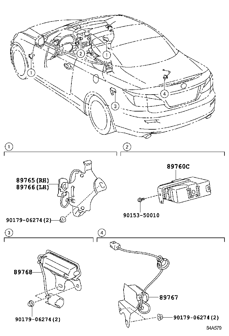 89765-53020 ANTENNA, TIRE PRESSURE, FRONT RH product image