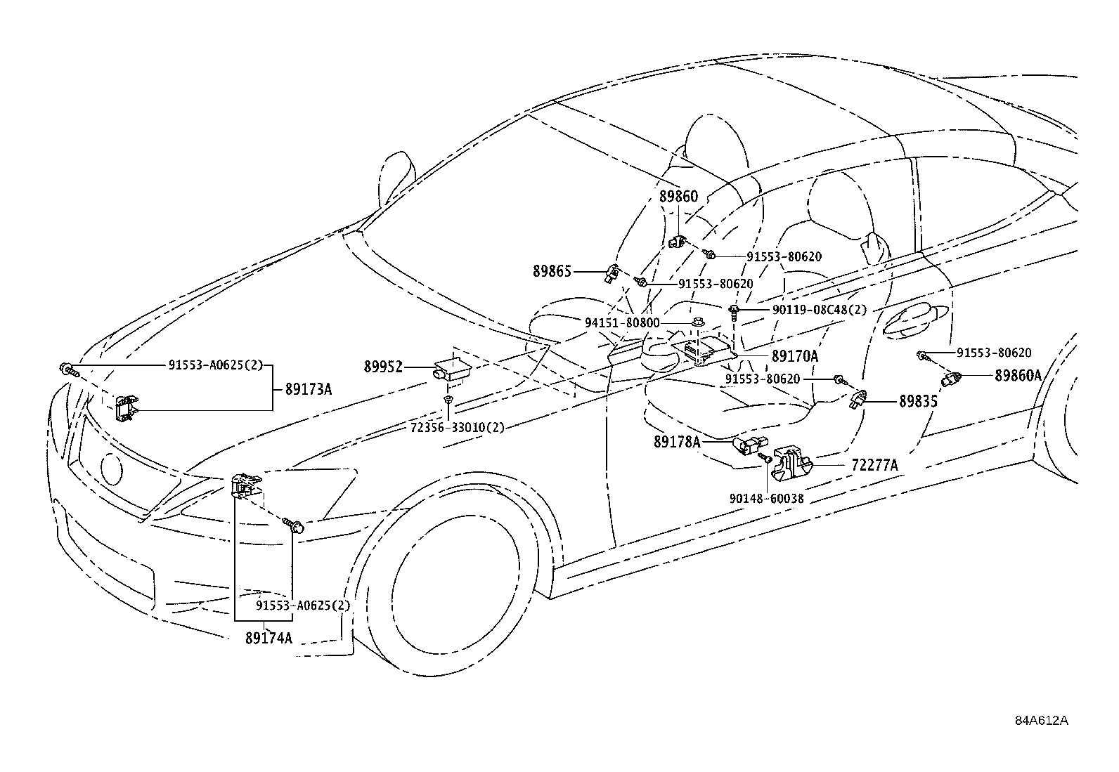 89170-53560 COMPUTER ASSY, AIR BAG product image