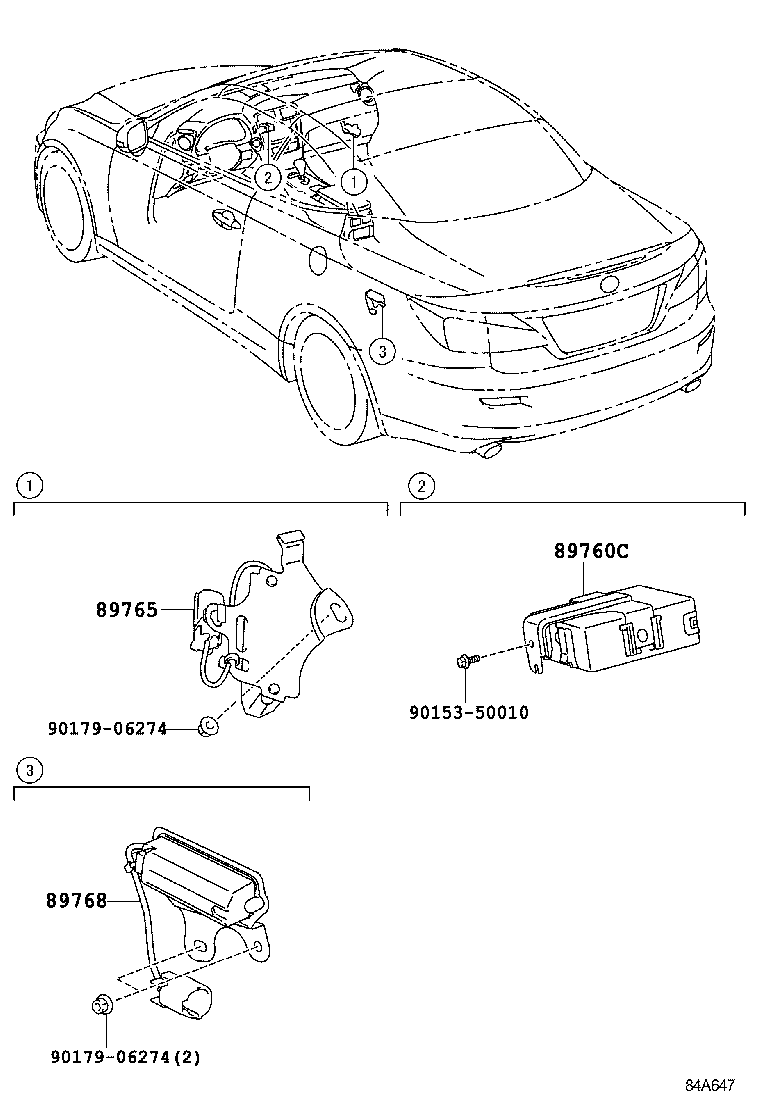 89765-30011 ANTENNA, TIRE PRESSURE, FRONT RH product image