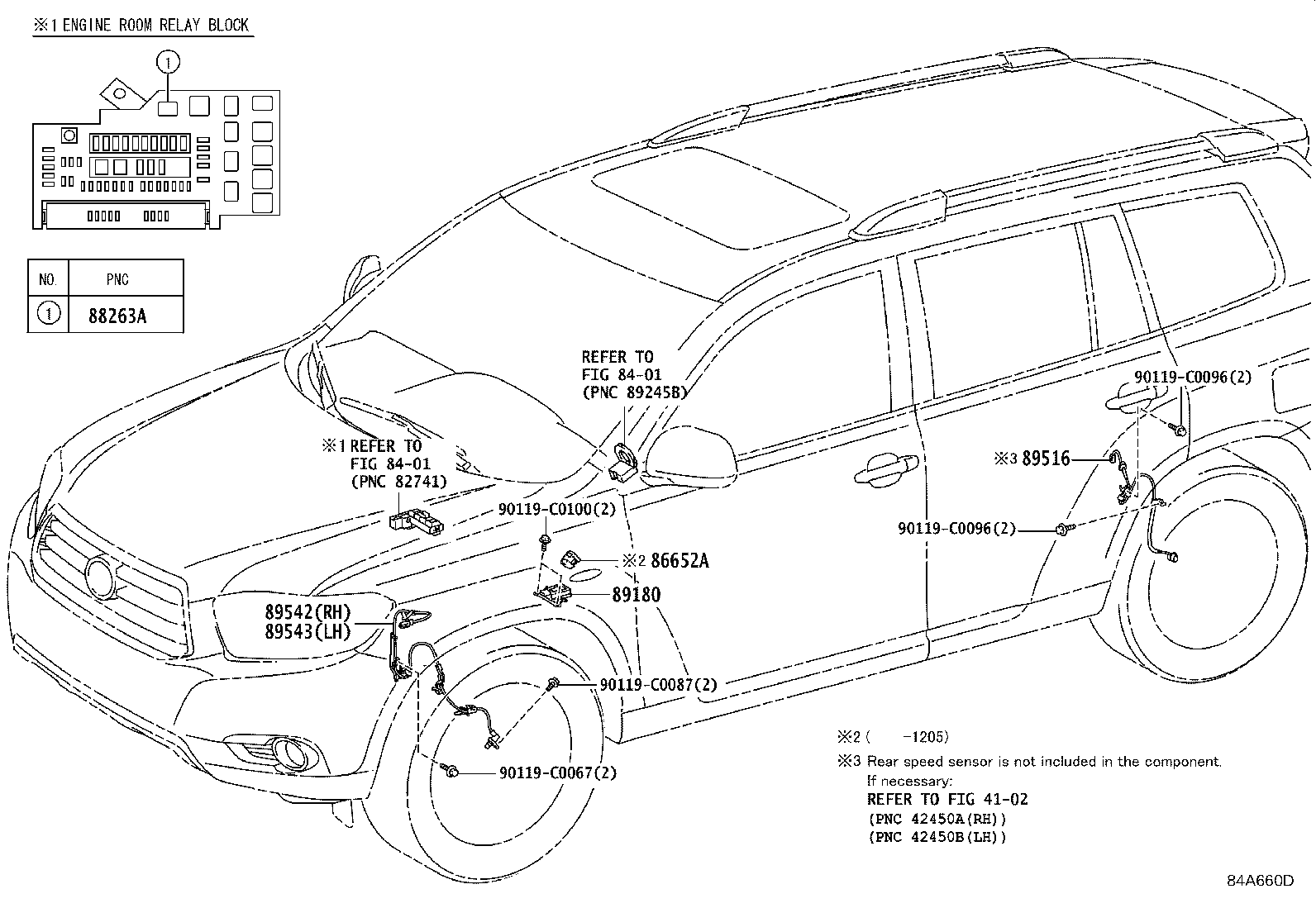 89546-48040 SENSOR, SPEED, REAR LH product image