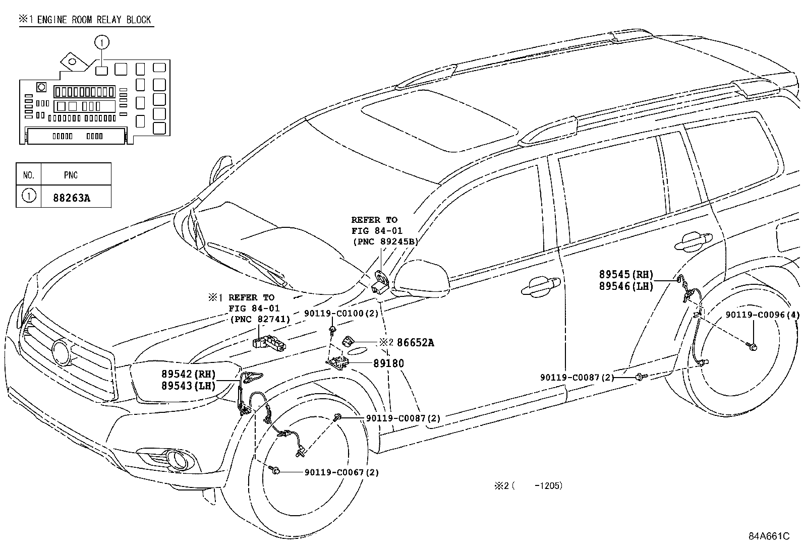 89546-48040 SENSOR, SPEED, REAR LH product image
