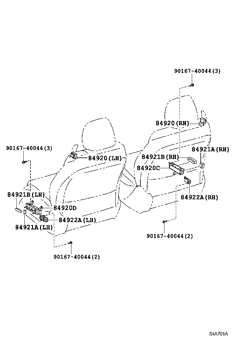 84040-53140 MASTER SWITCH ASSY, POWER WINDOW REGULATOR product image