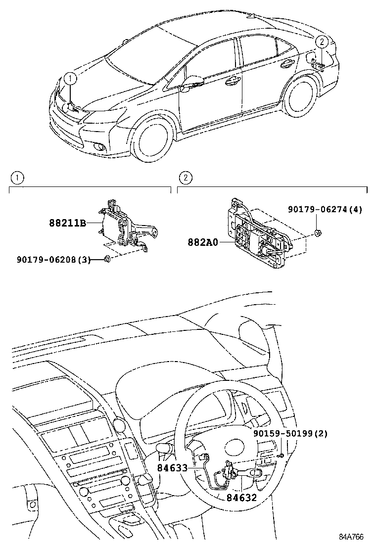 88210-75040 SENSOR ASSY, MILLIMETER WAVE RADAR product image