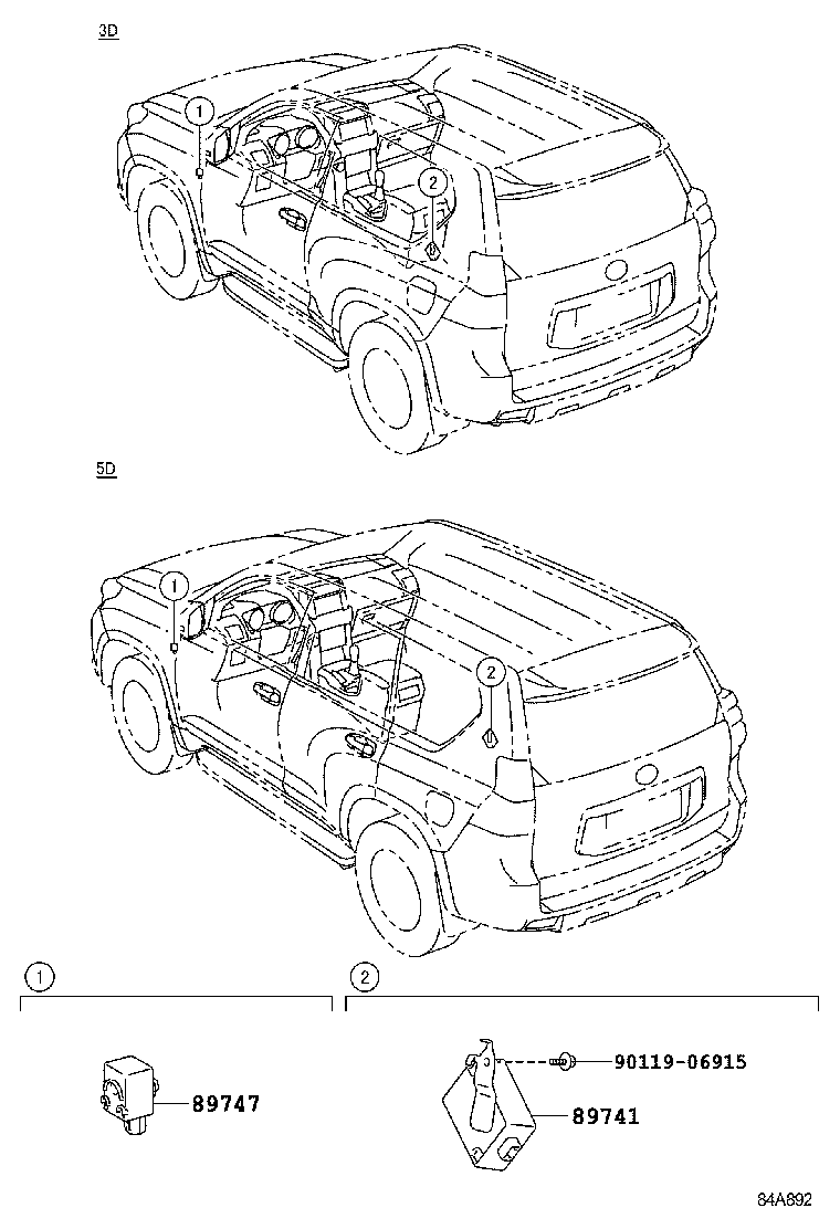 89741-60482 RECEIVER, DOOR CONTROL product image
