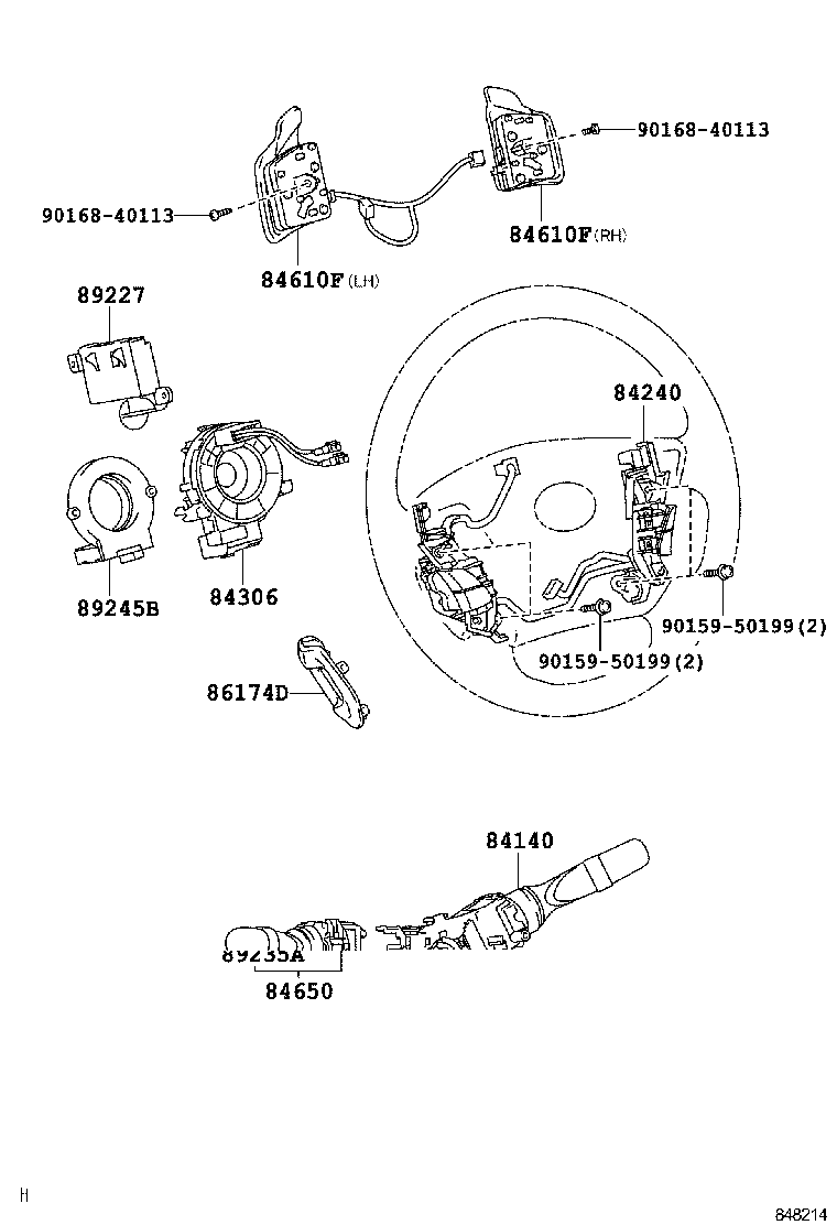 84140-50140 SWITCH ASSY, HEADLAMP DIMMER product image